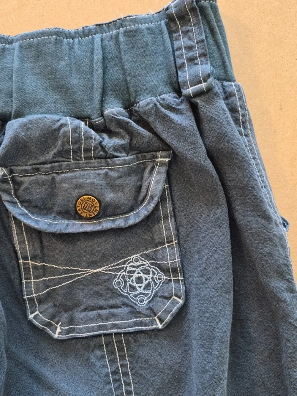 Satori Divine Movement Pants Women XL Hemp Cotton Wide Leg Boho Utility - Picture 11 of 16